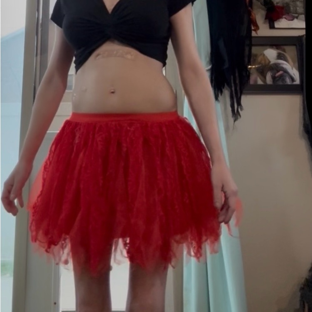 Red tutu skirt